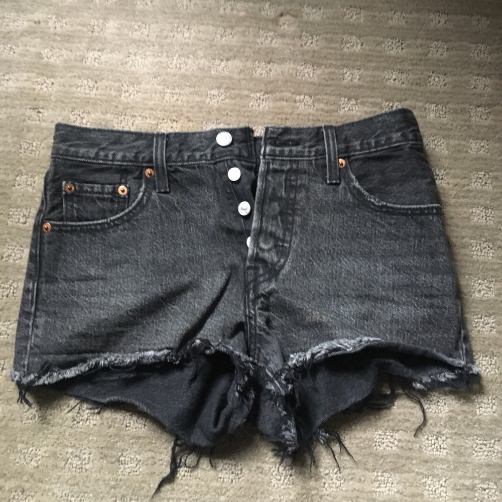 Black Levi Jean Shorts Size 26